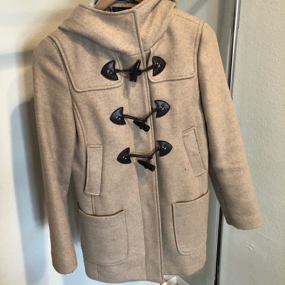 United Colors of Benetton Size 2 Beige Wool Coat - Picture 4 of 7